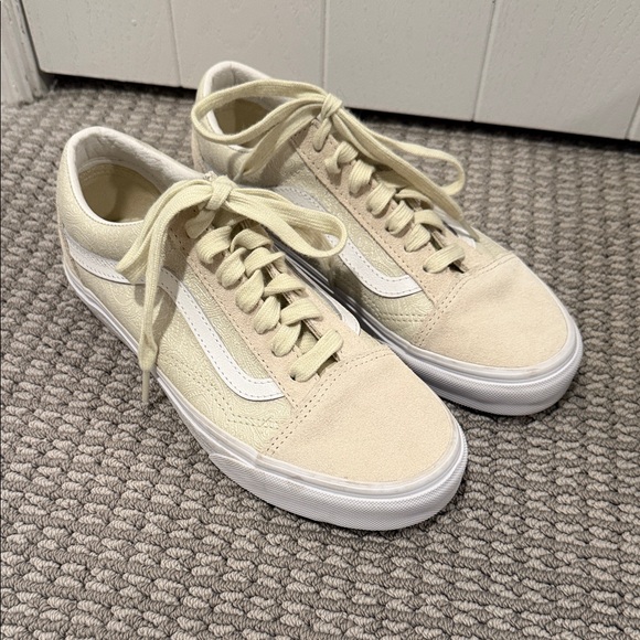 Vans Shoes - Vans Cream and White Casual Sneakers